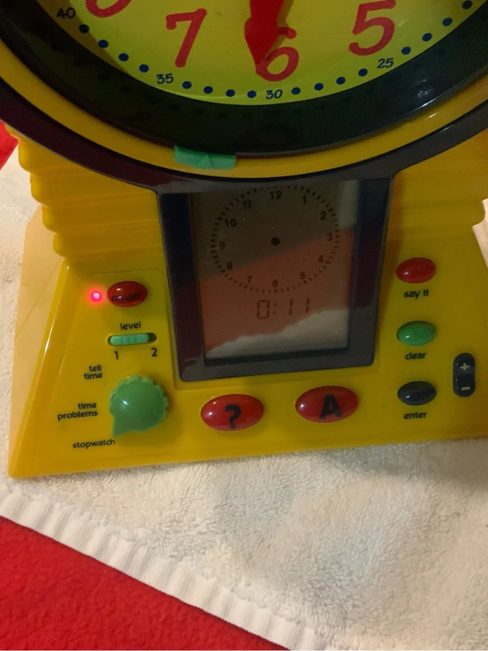 Learning Resources Yellow Talking Clever Clock